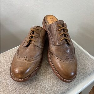 Bed Stu Brown Leather Oxford Mule